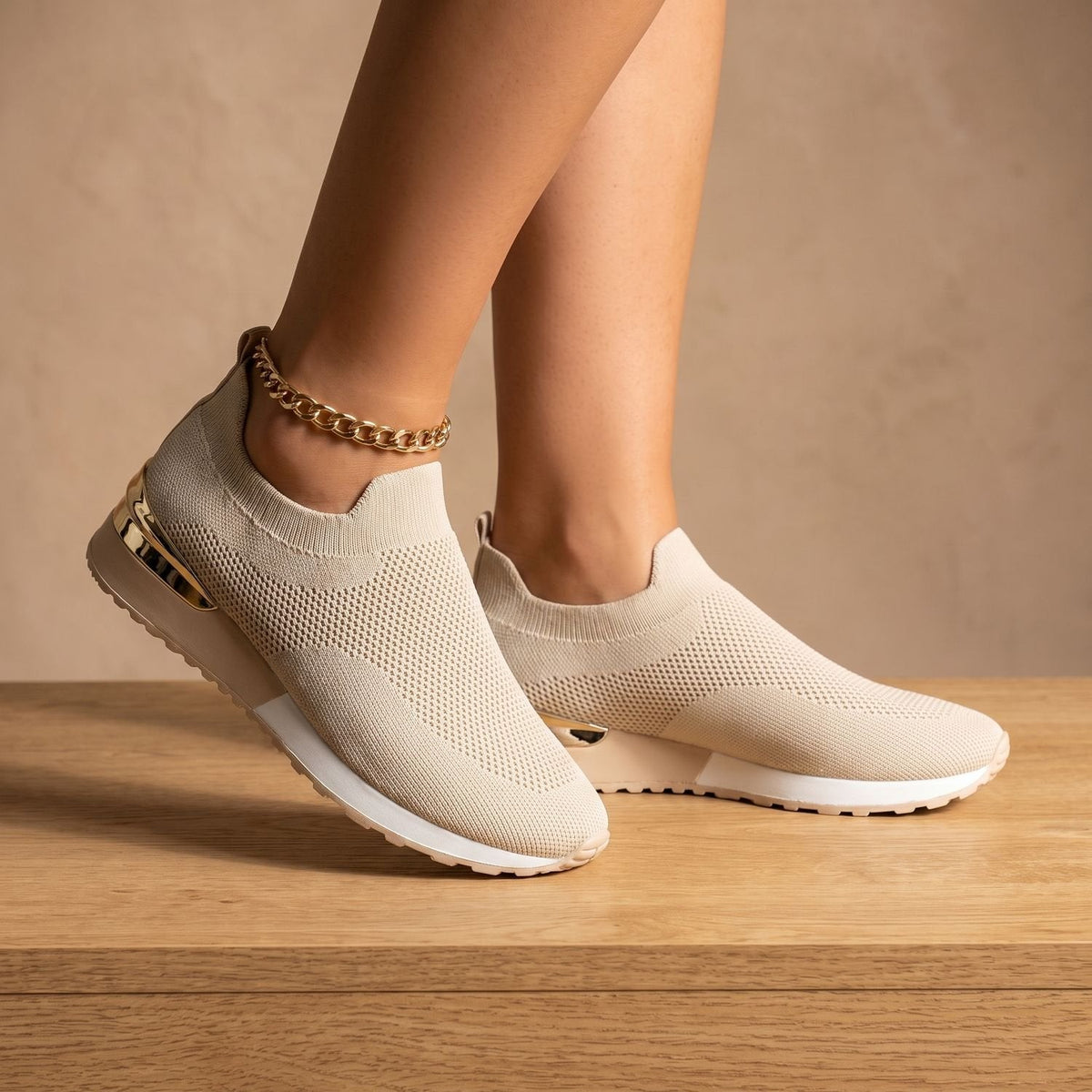 Women's Orthopedic Slip-On Knit Sneakers with Arch Support
