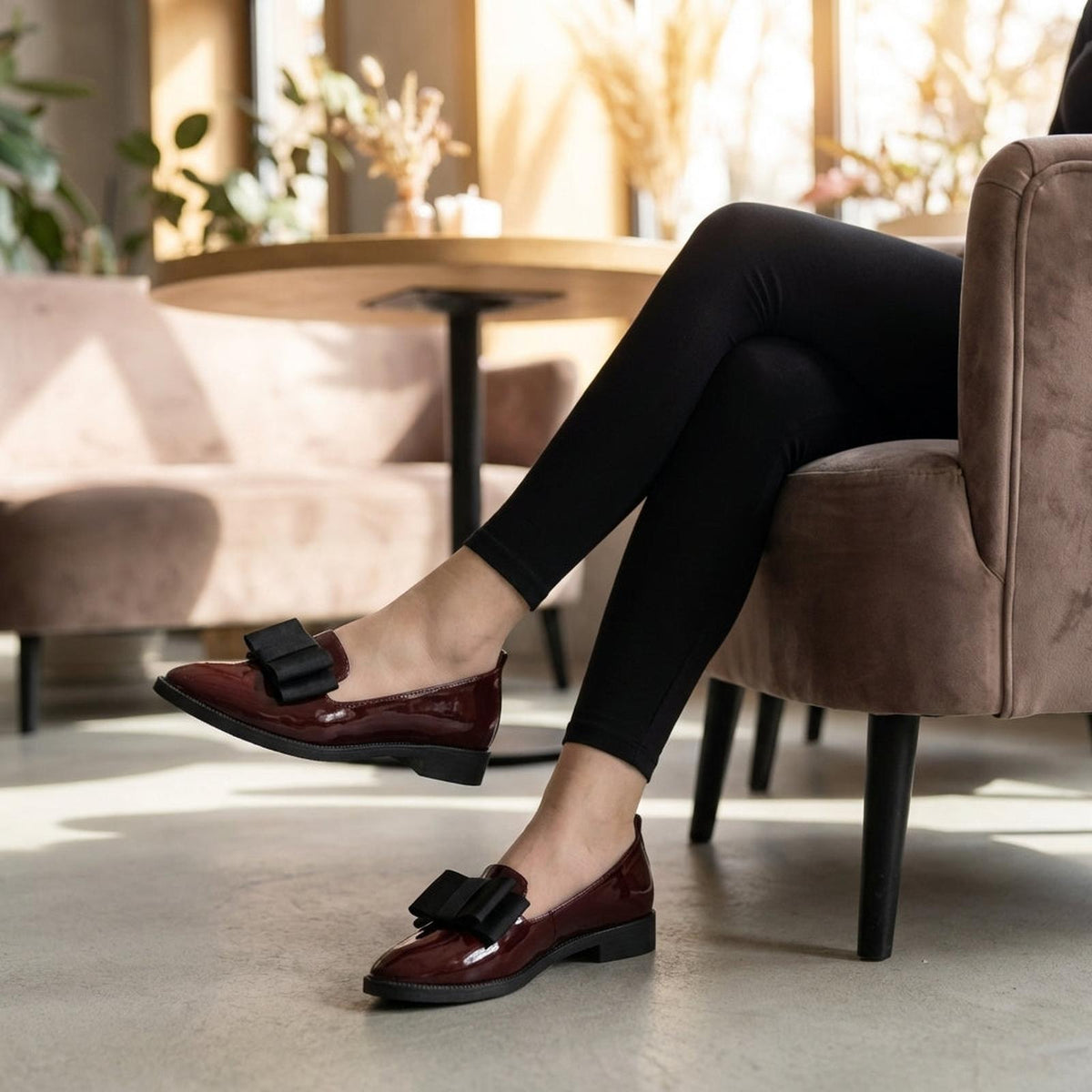 Women's Orthopedic Slip-On Loafers with Bow Accent