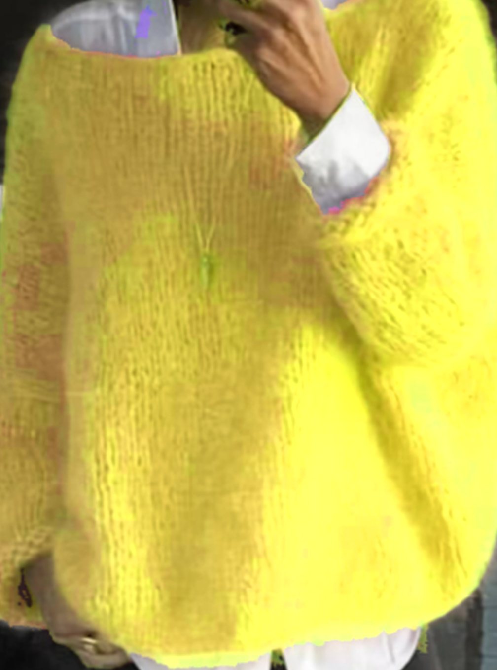 Women's Oversized Fuzzy Knit Long Sleeve Pullover Sweater