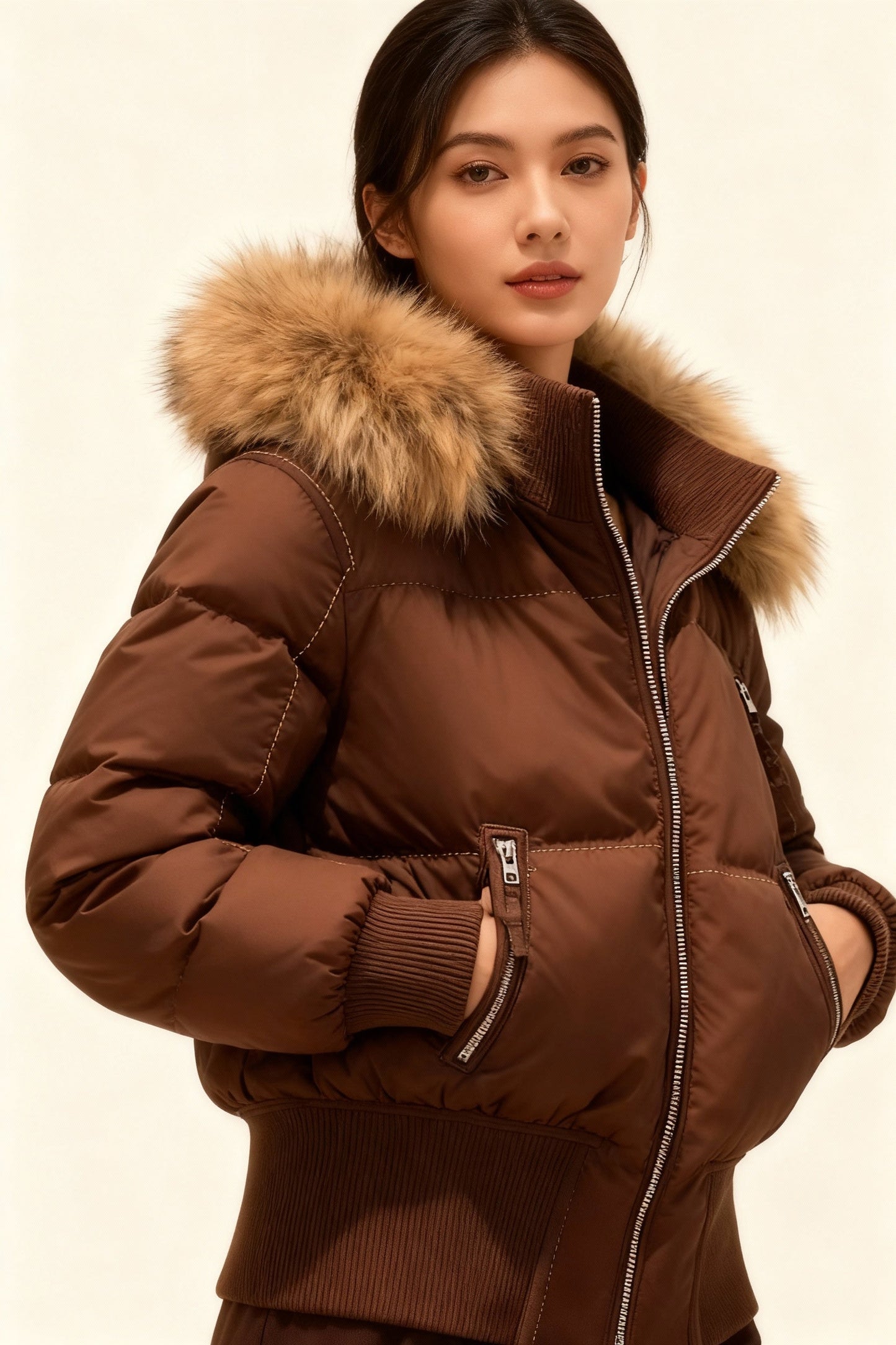 Women's Quilted Winter Jacket with Warm & Removable Hood | Wearclo