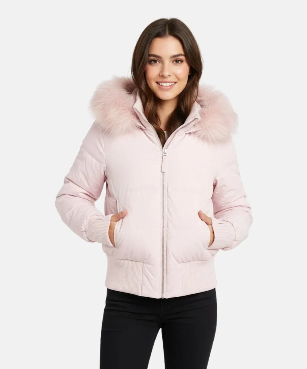 Women's Quilted Winter Jacket with Warm & Removable Hood | Wearclo