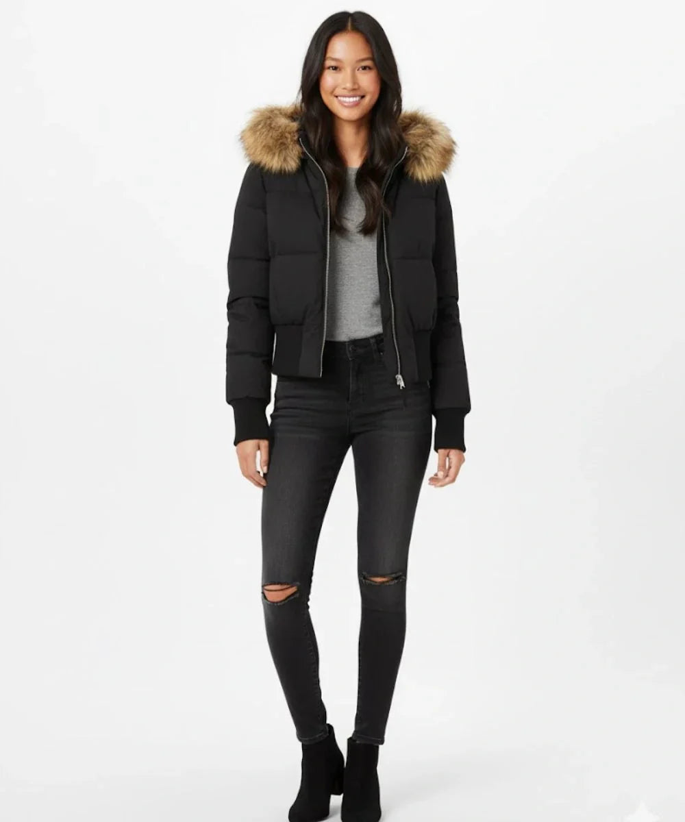 Women's Quilted Winter Jacket with Warm & Removable Hood | Wearclo