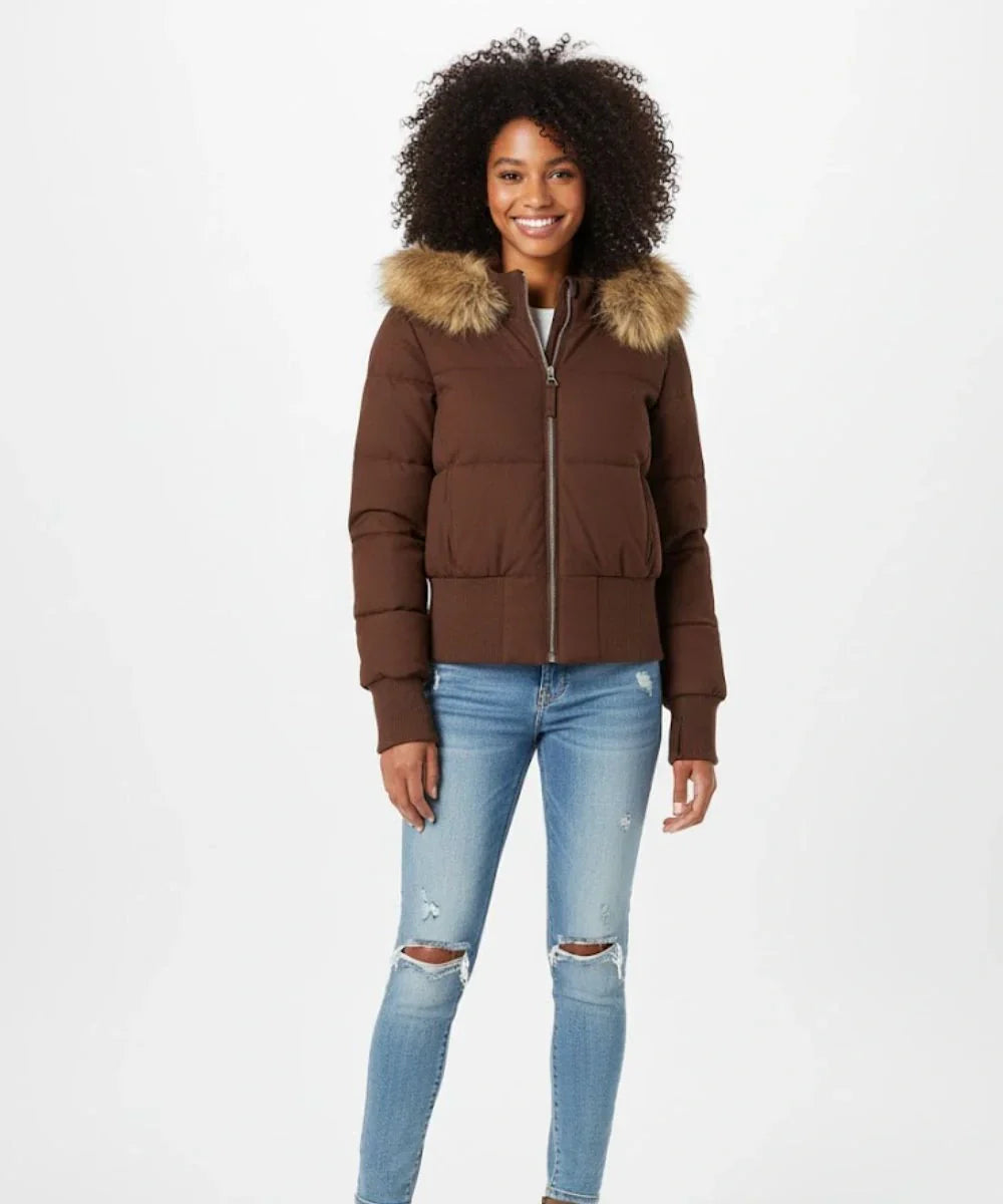 Women's Quilted Winter Jacket with Warm & Removable Hood | Wearclo