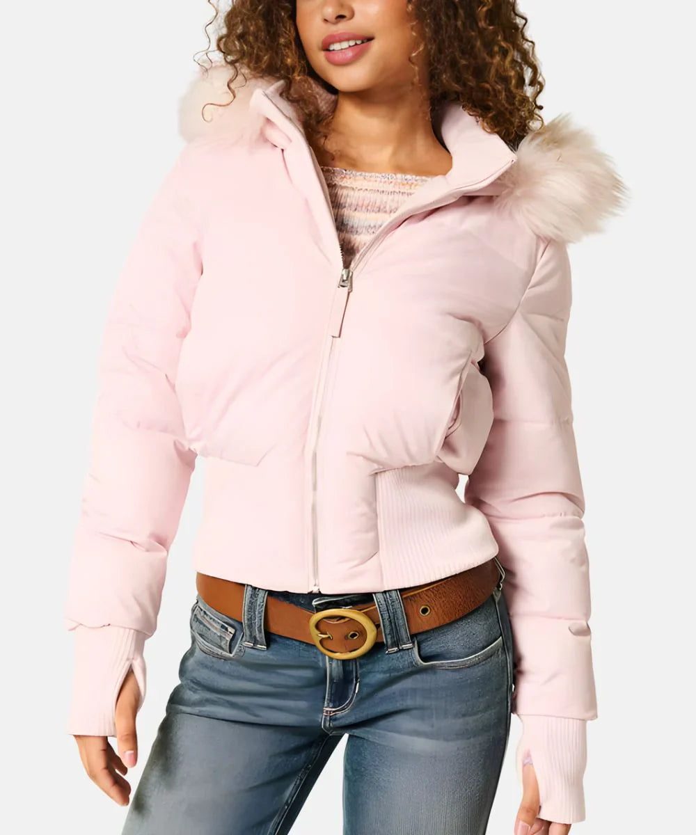 Women's Quilted Winter Jacket with Warm & Removable Hood | Wearclo