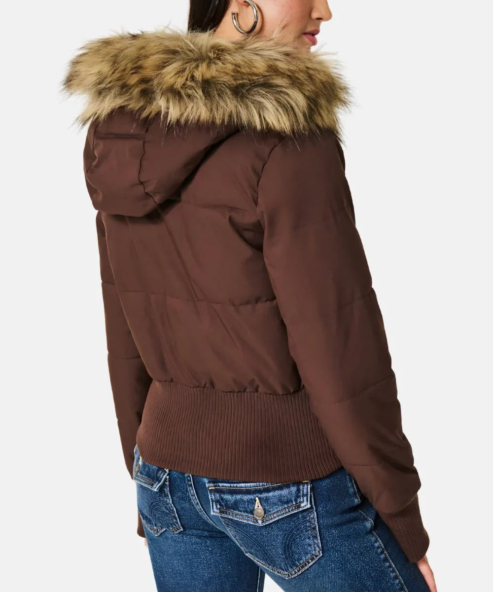 Women's Quilted Winter Jacket with Warm & Removable Hood | Wearclo