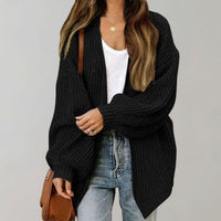 Women's Relaxed-Fit Oversized Knit Open-Front Cardigan Sweater