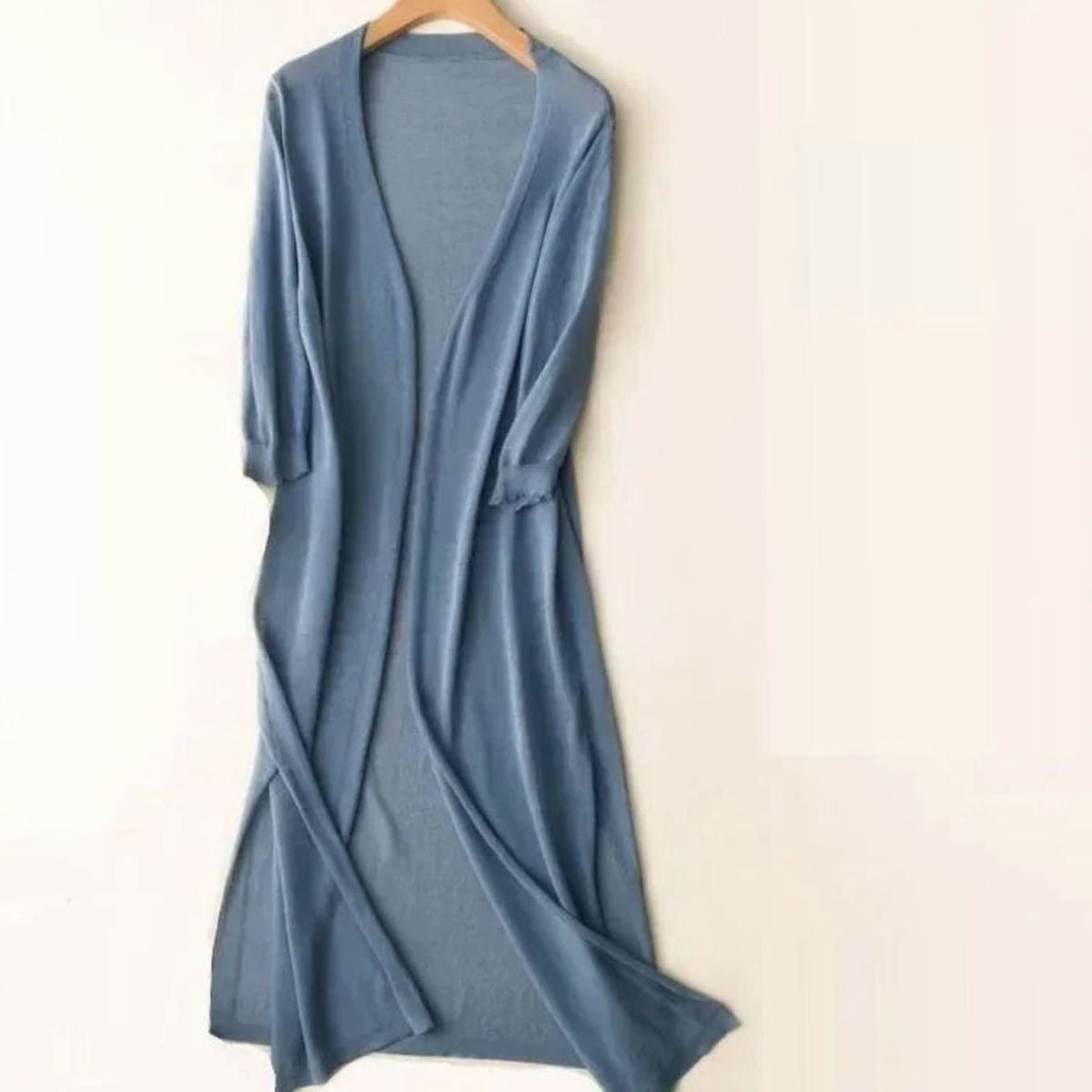 Women's Relaxed Open-Front Lightweight Knit Long Cardigan
