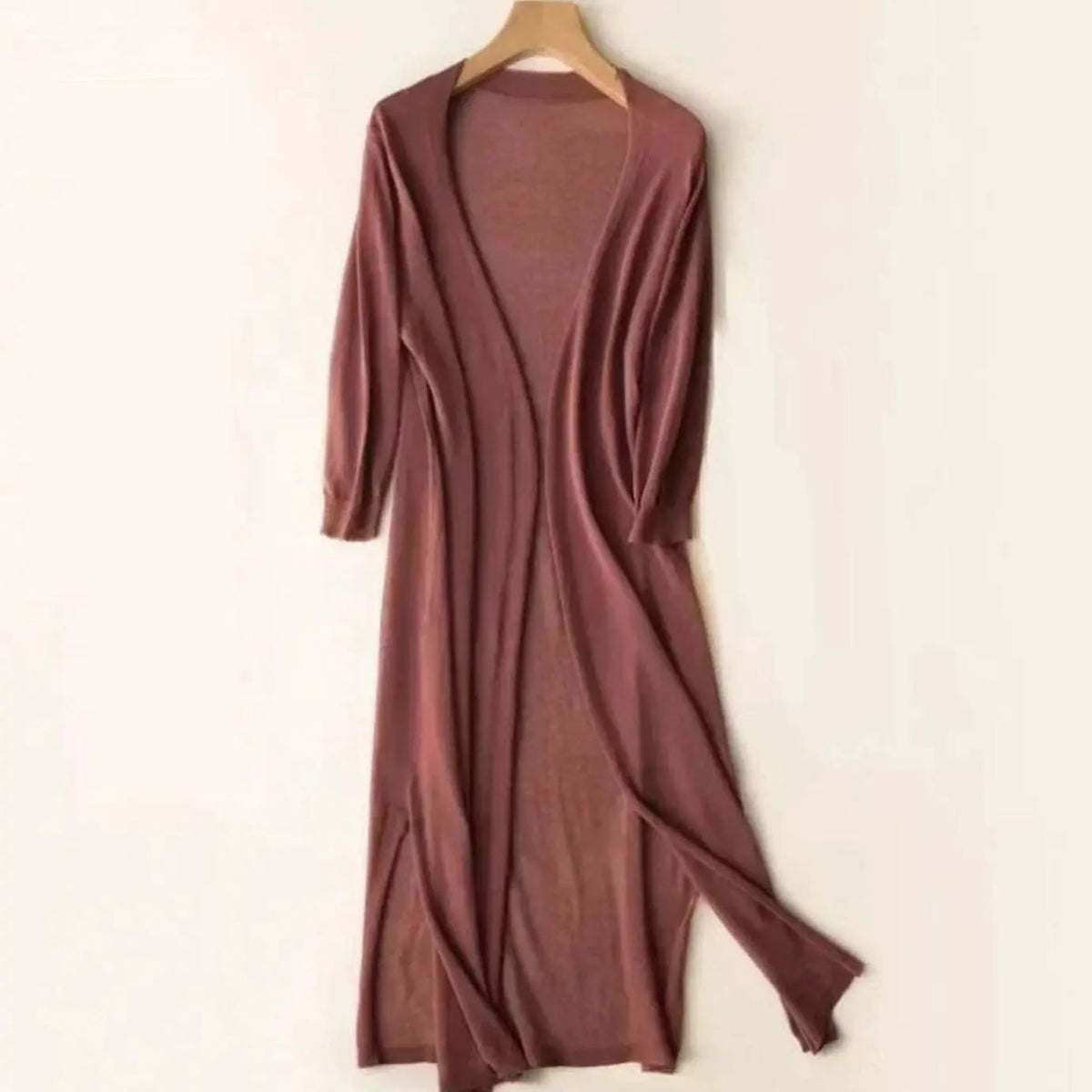 Women's Relaxed Open-Front Lightweight Longline Cardigan