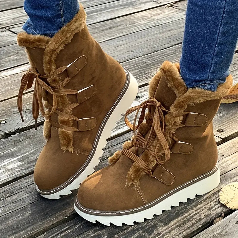 Women's Snow Boots Lined with Faux Fur