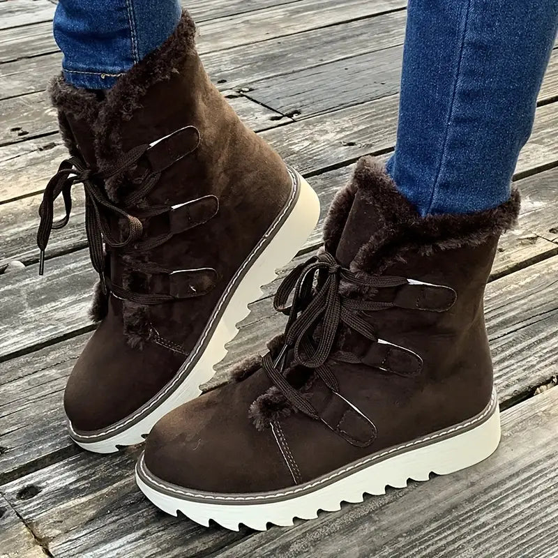 Women's Snow Boots Lined with Faux Fur