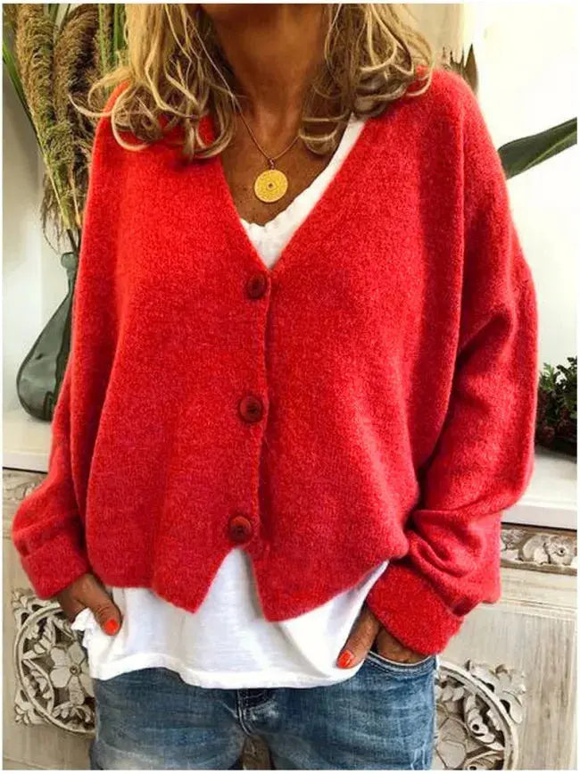 Women's Soft Knit Printed Sweater with Versatile Fit