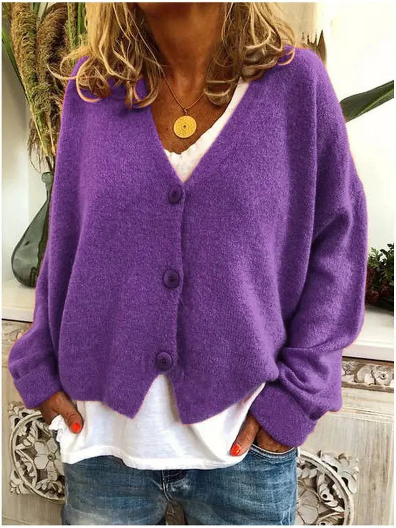 Women's Soft Knit Printed Sweater with Versatile Fit