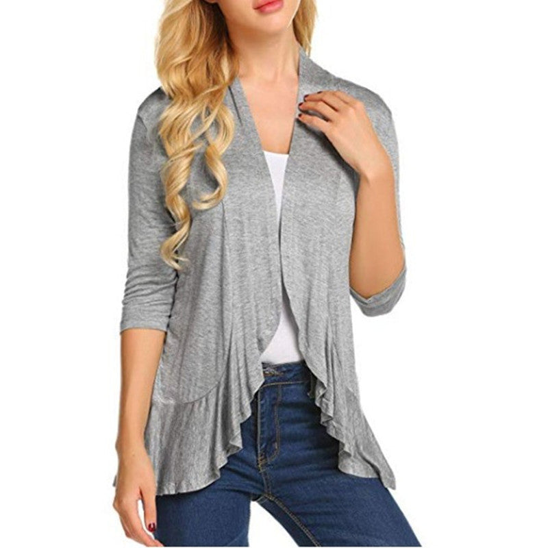 Women's Stylish Asymmetrical Cardigan with Flattering Details