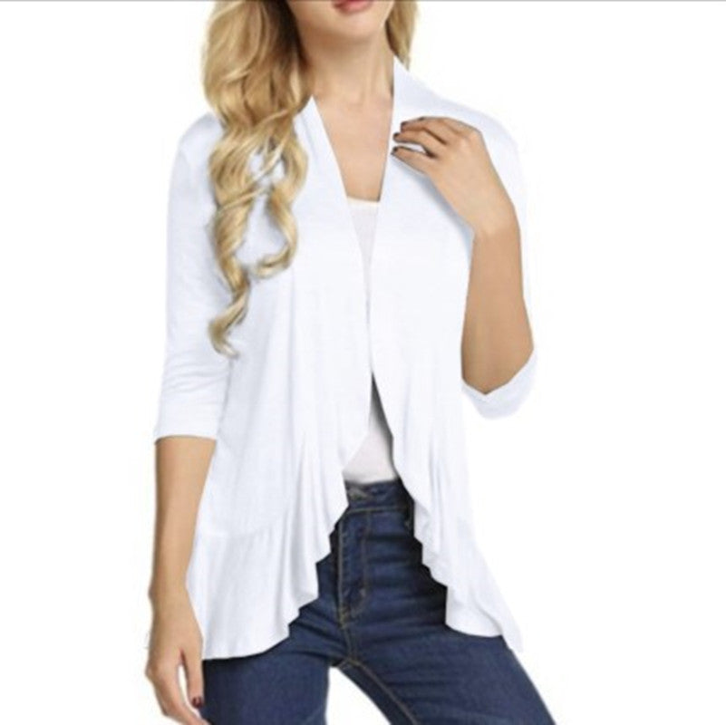 Women's Stylish Asymmetrical Cardigan with Flattering Details