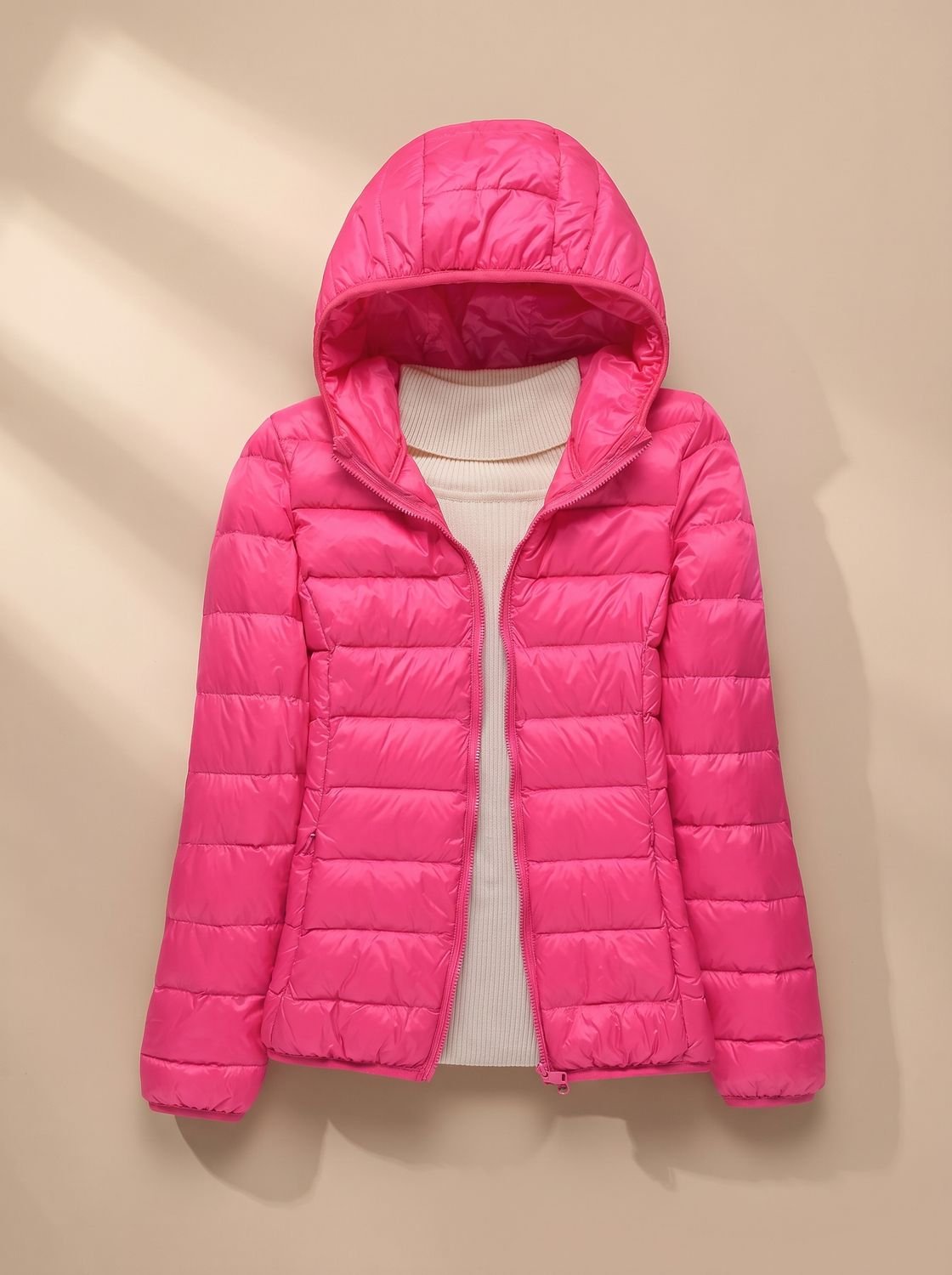 Women's Ultra-Light Hooded Quilted Winter Coat