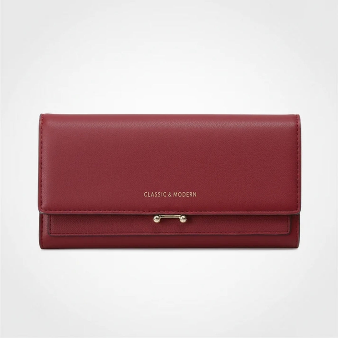 Women's Wallet - Spacious Design with Phone Pocket and Elegant Details