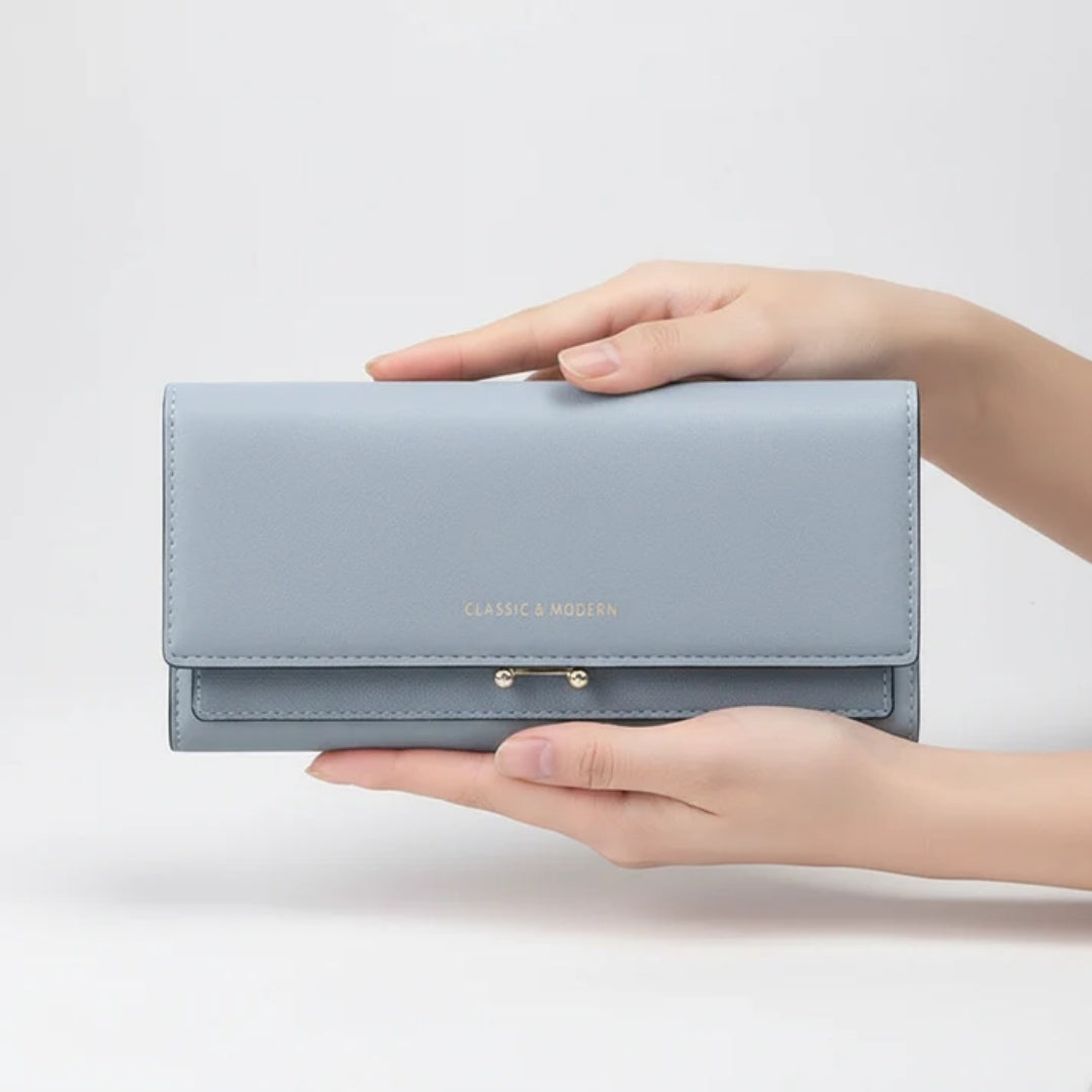 Women's Wallet - Spacious Design with Phone Pocket and Elegant Details