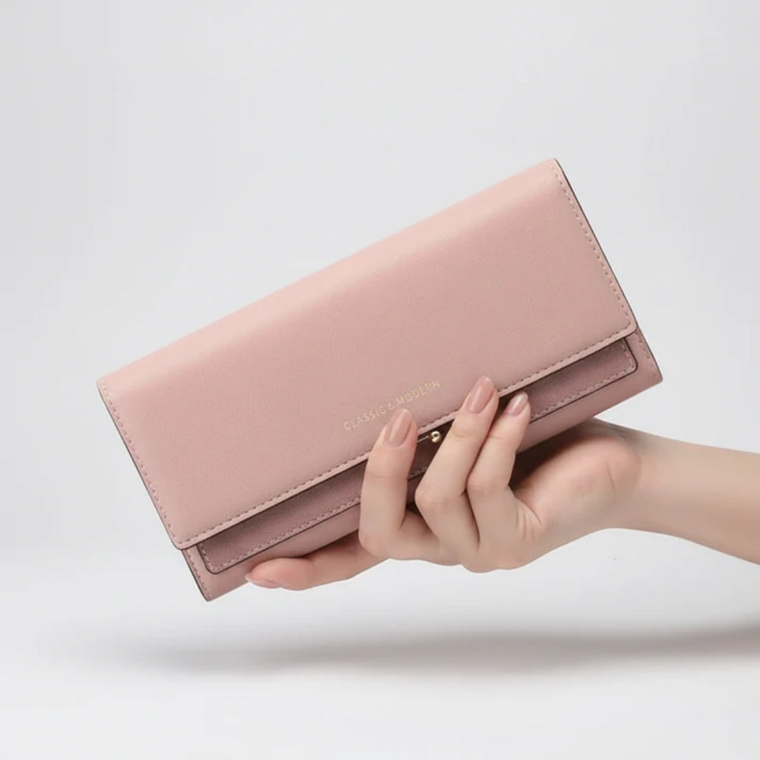Women's Wallet - Spacious Design with Phone Pocket and Elegant Details