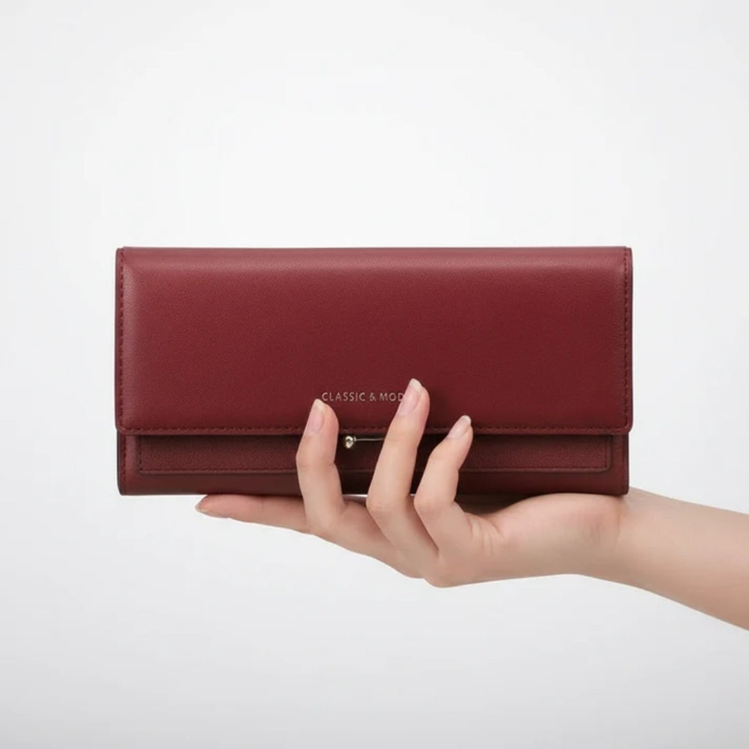 Women's Wallet - Spacious Design with Phone Pocket and Elegant Details