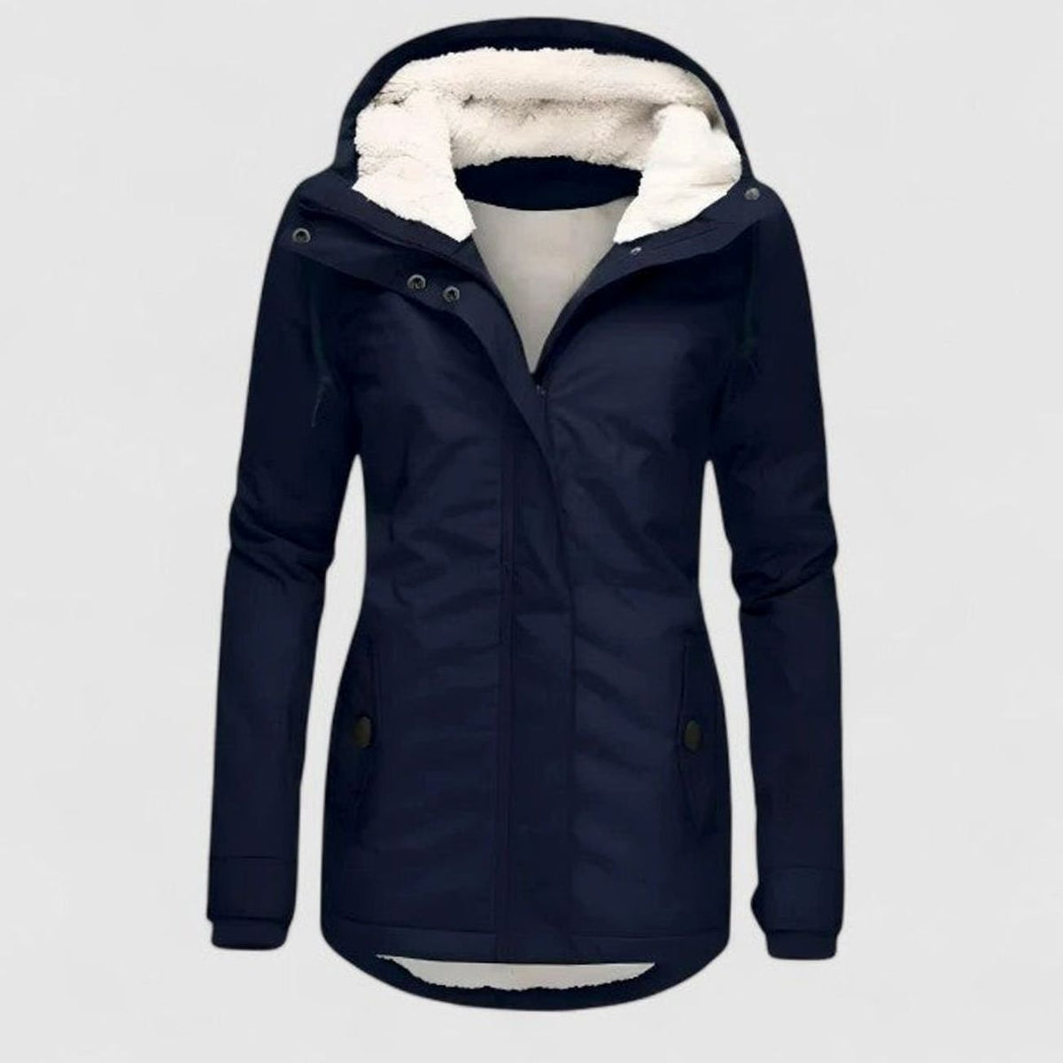 Women's Waterproof Fleece-Lined Hooded Winter Coat