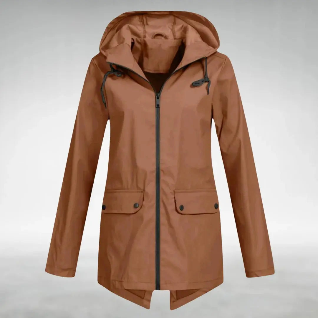 Women's Waterproof Lightweight Jacket with Adjustable Hood