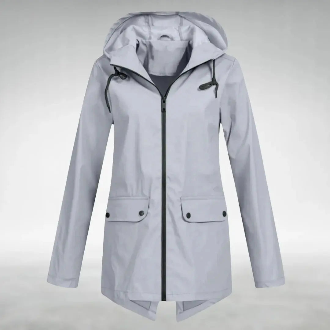 Women's Waterproof Lightweight Jacket with Adjustable Hood