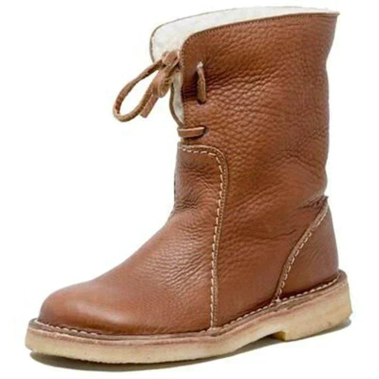 Women's Waterproof Winter Boots with Fleece and Wool Lining