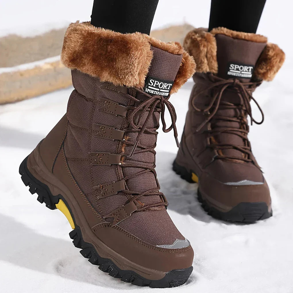 Women's Winter Snow Boots with Soft Lining and Enhanced Grip