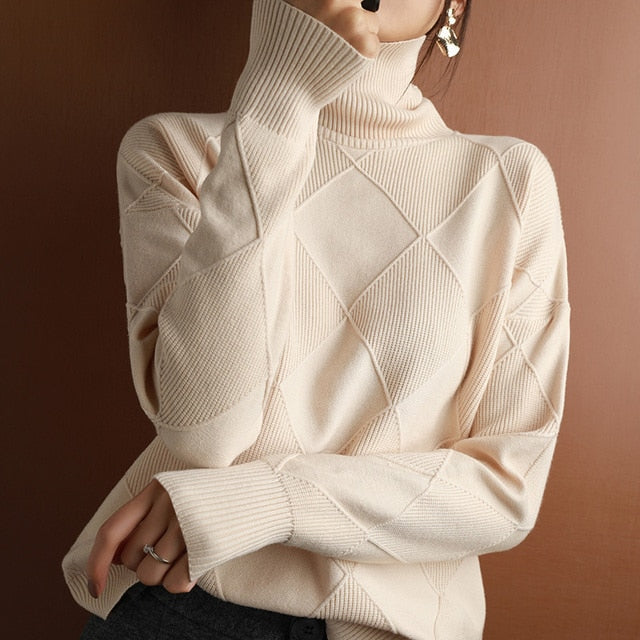 Women's Winter Turtleneck Sweater for Cold Days