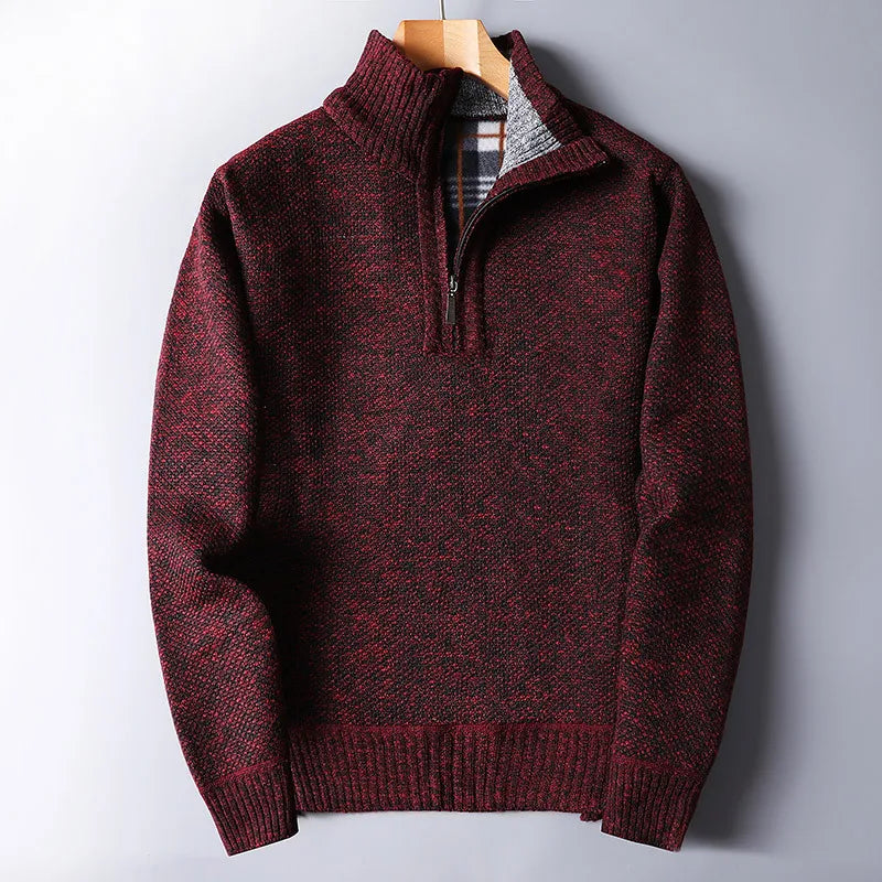 Wool-Blend Quarter-Zip Sweater