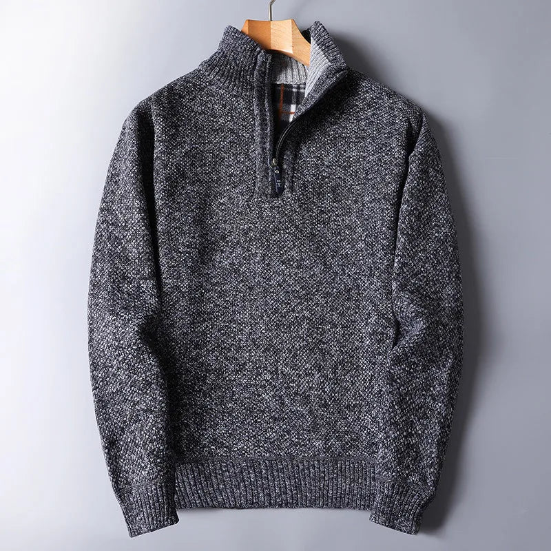 Wool-Blend Quarter-Zip Sweater