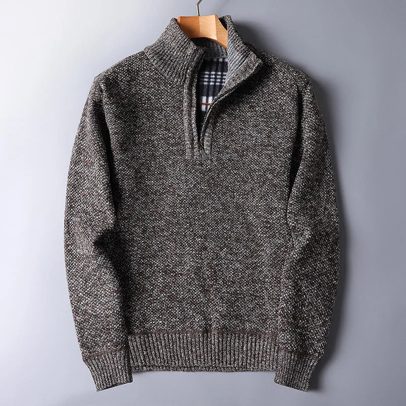 Wool-Blend Quarter-Zip Sweater