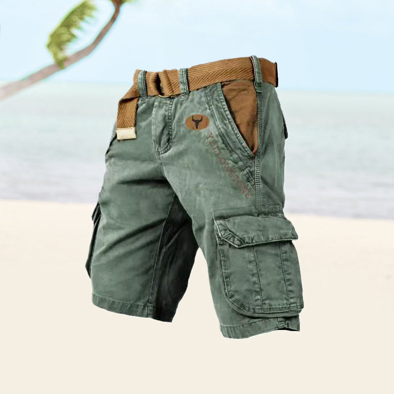 Image of Zachary | Men's Belted Cargo Shorts